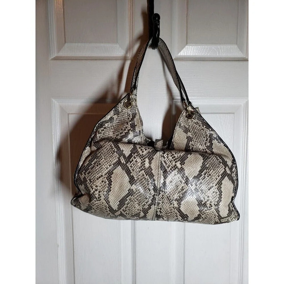 Talbots Python Leather Handbag Large - Picture 4 of 7